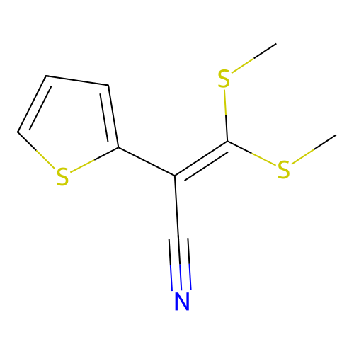 3,3-Bis(methylsulfanyl)-2-thiophen-2-ylprop-2-enenitrile structure