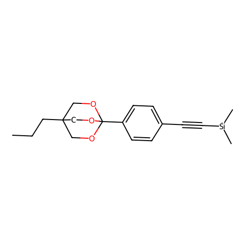 Dimethyl((4-(4-propyl-2,6,7-trioxabicyclo(2.2.2)oct-1-yl)phenyl)ethynyl)silane structure