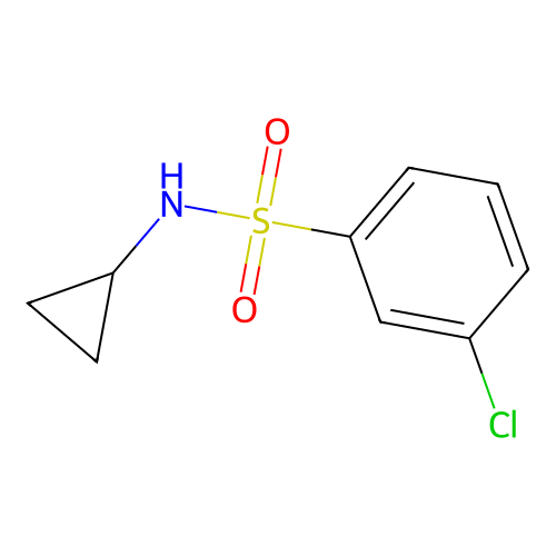 3-chloro-N-cyclopropylbenzenesulfonamide structure