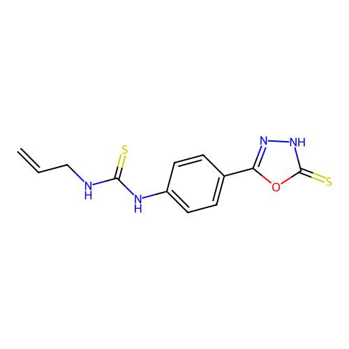 1-Allyl-3-[4-(5-sulfanyl-1,3,4-oxadiazol-2-yl)phenyl]thiourea structure