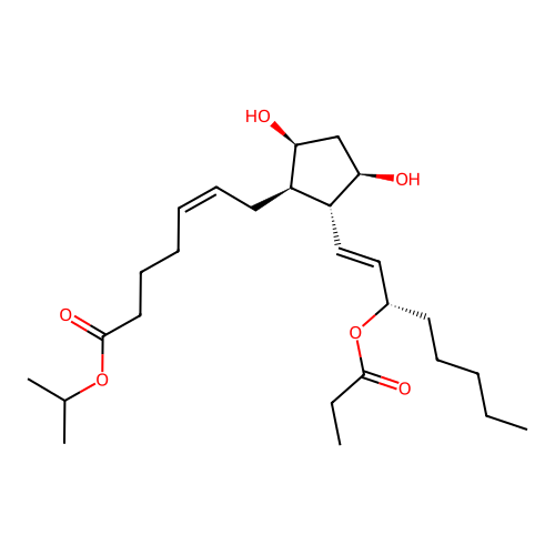 15-propionat-prostaglandin F2alpha-isopropyl ester structure