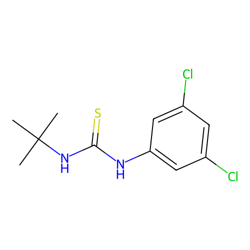 N-t-butyl-N'-(3,5-dichlorophenyl)thiourea structure