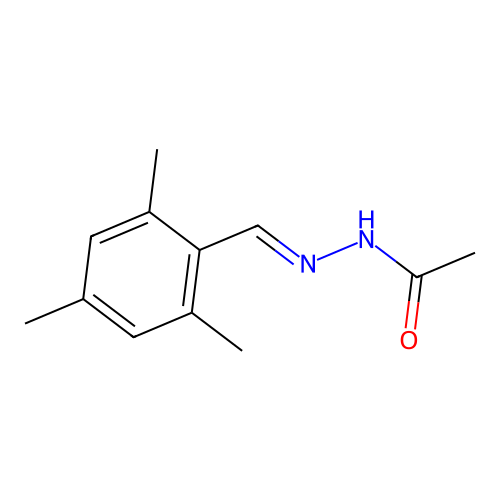N-[(E)-(2,4,6-trimethylphenyl)methylideneamino]acetamide structure