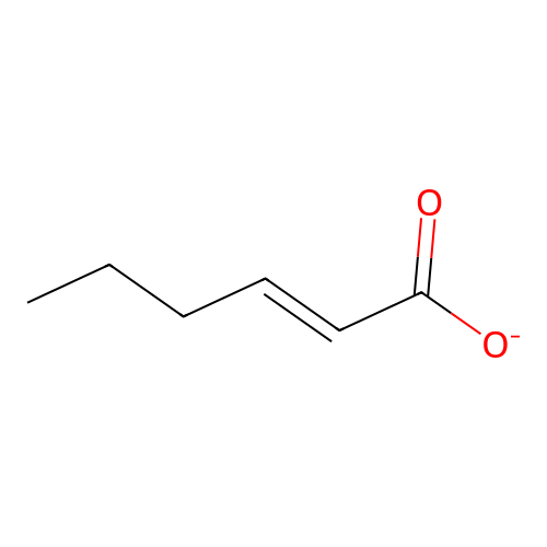 (2E)-hexenoate structure