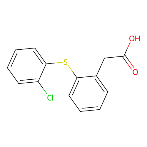 {2-[(2-Chlorophenyl)sulfanyl]phenyl}acetic acid structure