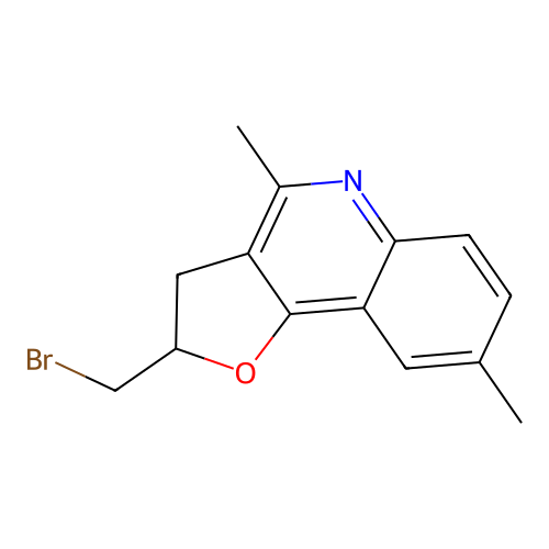 2-(Bromomethyl)-4,8-dimethyl-2,3-dihydrofuro[3,2-c]quinoline structure