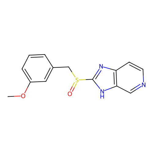 2-(((3-Methoxyphenyl)methyl)sulfinyl)-3H-imidazo(4,5-C)pyridine structure