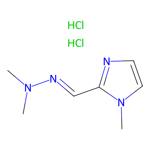 1H-Imidazole-2-carboxaldehyde, 1-methyl-, dimethylhydrazone, dihydrochloride structure