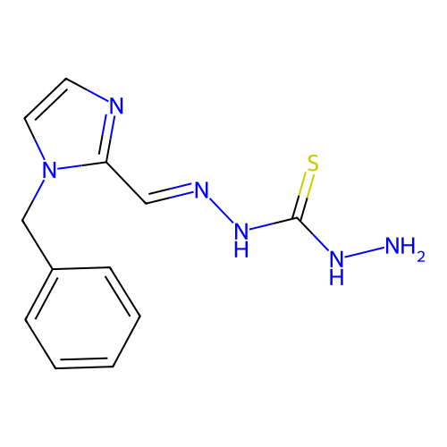 Carbonothioic dihydrazide, ((1-(phenylmethyl)-1H-imidazol-2-yl)methylene)- structure