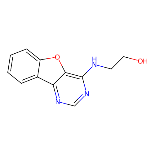 2-([1]Benzofuro[3,2-d]pyrimidin-4-ylamino)ethanol structure