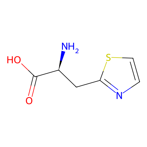 (2S)-2-amino-3-(1,3-thiazol-2-yl)propanoic acid structure