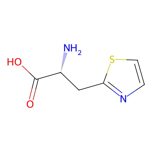 (2R)-2-amino-3-(1,3-thiazol-2-yl)propanoic acid structure