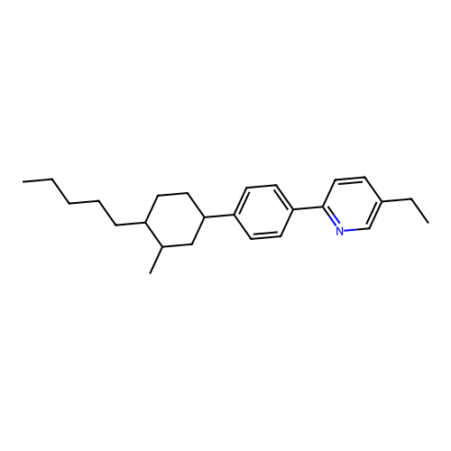 5-Ethyl-2-[4-(3-methyl-4-pentylcyclohexyl)phenyl]pyridine structure