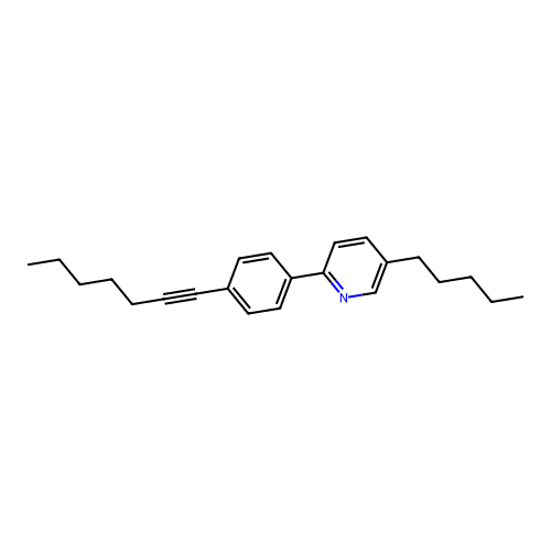 2-[4-(Hept-1-yn-1-yl)phenyl]-5-pentylpyridine structure