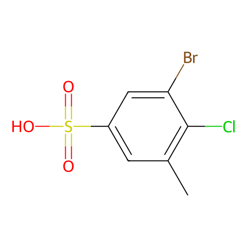 3-Bromo-4-chloro-5-methylbenzenesulfonic acid structure
