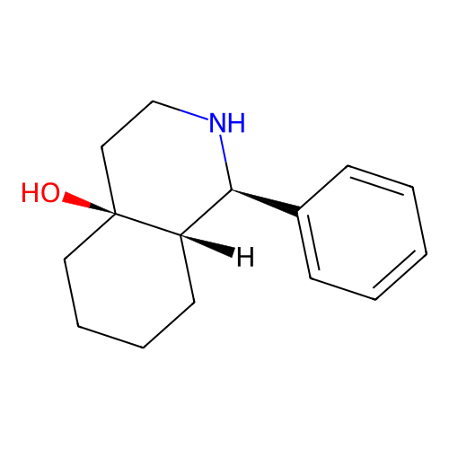 (1R,4aS,8aS)-1-phenyl-2,3,4,5,6,7,8,8a-octahydro-1H-isoquinolin-4a-ol structure