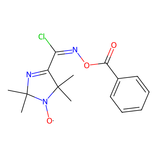 2,2,5,5-TETRAMETHYL-4-BENZOYLOXYIMINOCHLOROMETHYL-3-IMIDAZOLINE-1-OXYL structure