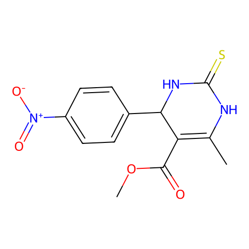 methyl 6-methyl-4-(4-nitrophenyl)-2-thioxo-1,2,3,4-tetrahydr structure