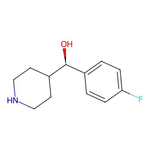 (R)-(4-fluorophenyl)-piperidin-4-ylmethanol structure