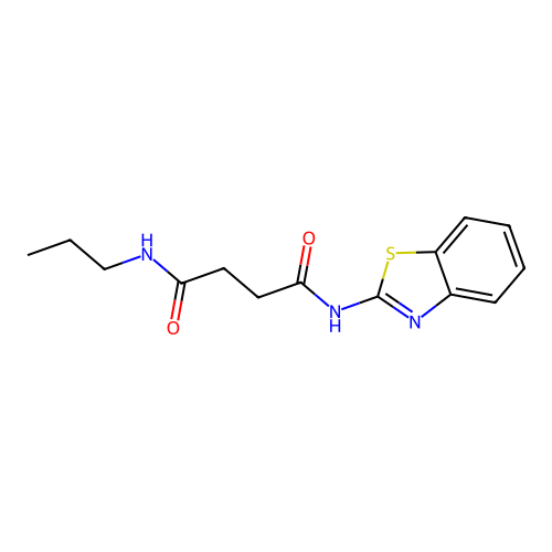 N-[(2E)-1,3-benzothiazol-2(3H)-ylidene]-N'-propylbutanediamide structure