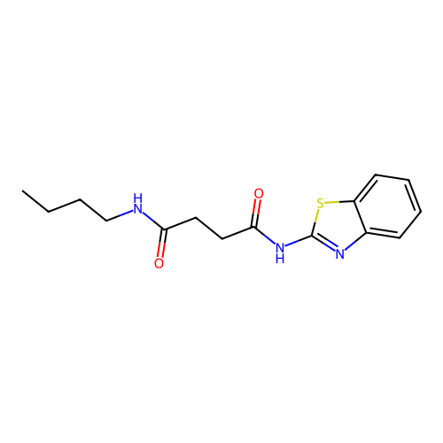 N-(1,3-benzothiazol-2-yl)-N'-butylbutanediamide structure
