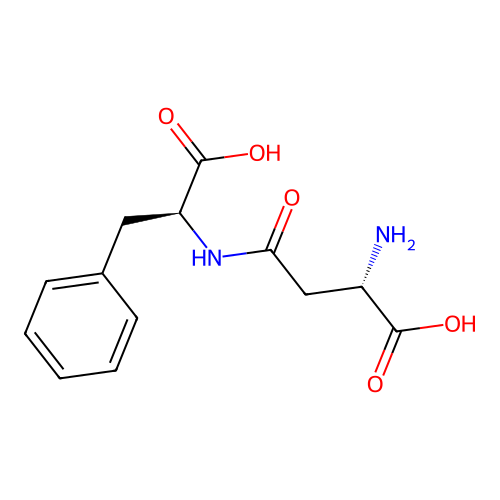 L-beta-Aspartyl-L-phenylalanine structure