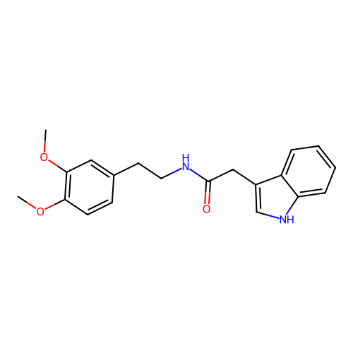 N-(2-(3,4-Dimethoxyphenyl)ethyl)-1H-indole-3-acetamide structure