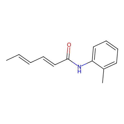 (2E,4E)-N-(2-methylphenyl)hexa-2,4-dienamide structure