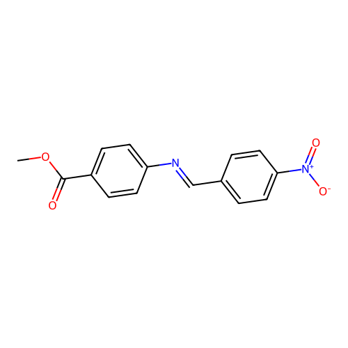 (E)-methyl 4-(4-nitrobenzylideneamino)benzoate structure