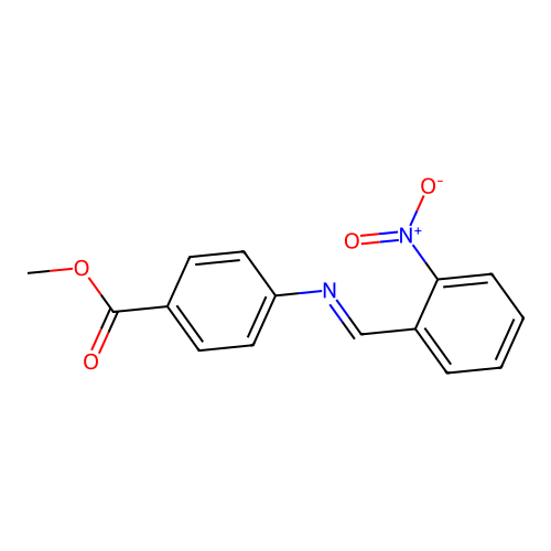 Methyl 4-[(2-nitrophenyl)methylideneamino]benzoate structure