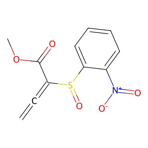Methyl 2-(2-nitrophenyl)sulfinylbuta-2,3-dienoate structure