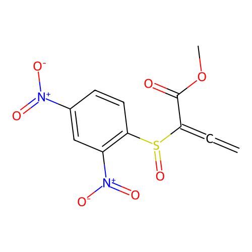 Methyl 2-(2,4-dinitrophenyl)sulfinylbuta-2,3-dienoate structure
