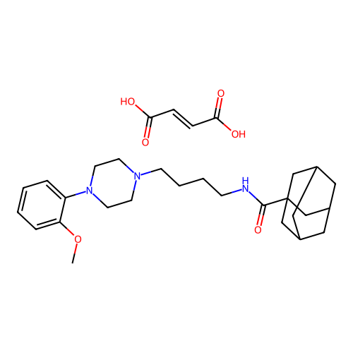 4-(4-(1-Adamantanecarboxamido)butyl)-1-(2-methoxyphenyl)piperazine structure