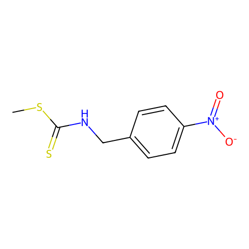 methyl N-(4-nitrobenzyl)dithiocarbamate structure