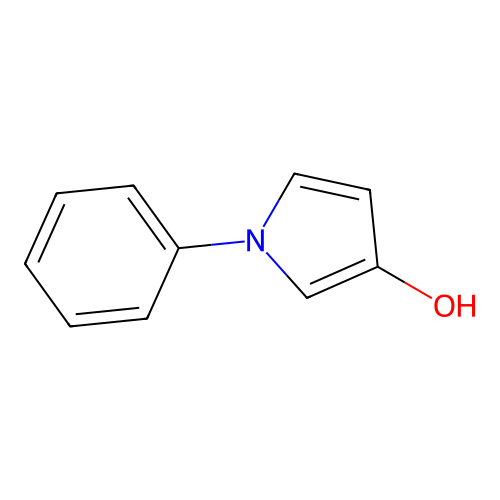 InChI=1/C10H9NO/c12-10-6-7-11(8-10)9-4-2-1-3-5-9/h1-8,12 structure