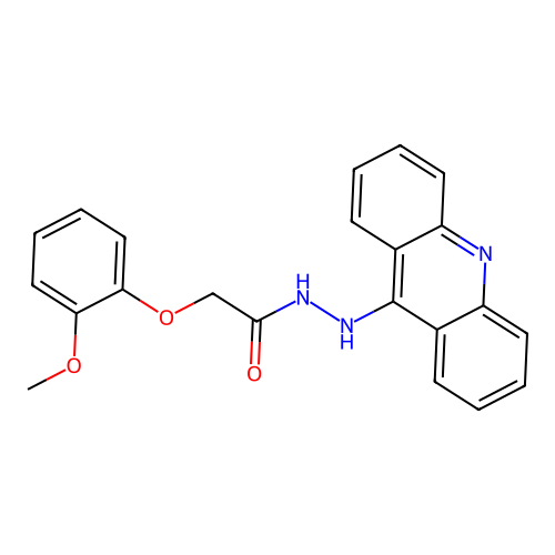 N'-(acridin-9-yl)-2-(2-methoxyphenoxy)acetohydrazide structure