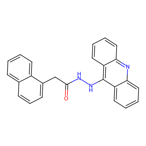 N'-(acridin-9-yl)-2-(naphthalen-1-yl)acetohydrazide structure