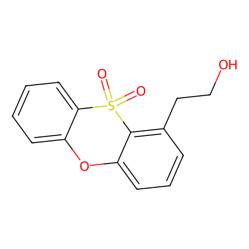 1-Phenoxathiinethanol, 10,10-dioxide structure