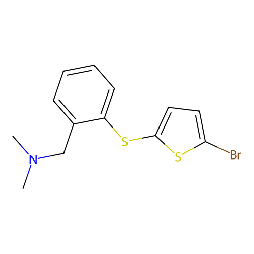 N-{2-[(5-bromo-2-thienyl)sulfanyl]benzyl}-N,N-dimethylamine structure