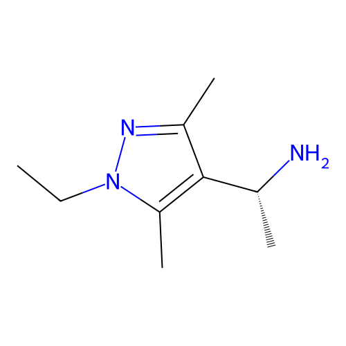 (1R)-1-(1-ethyl-3,5-dimethyl-1H-pyrazol-4-yl)ethan-1-amine structure