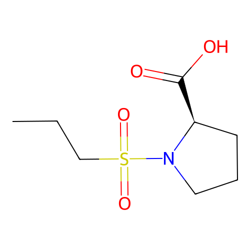 N-(Propylsulfonyl)-D-proline structure