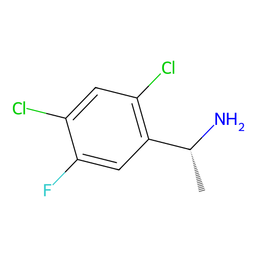 (1R)-1-(2,4-dichloro-5-fluorophenyl)ethan-1-amine structure