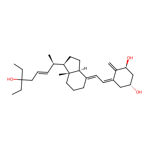1,25-dihydroxy-26,27-dihomo-22-ene-vitamin D3 structure