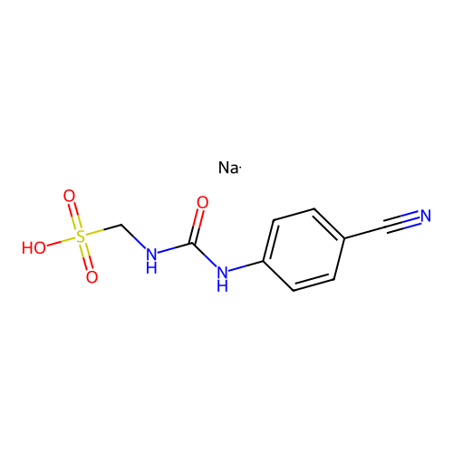 N-(4-Cyanophenyl)-N'-((sodiosulfo)methyl)urea structure