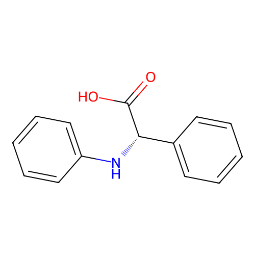 (2S)-2-phenyl-2-(phenylamino)acetic acid structure