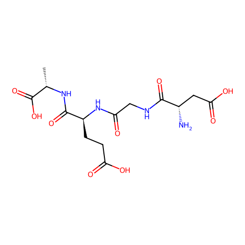 H-Asp-Gly-Glu-Ala-OH structure