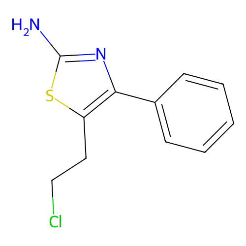 2-Amino-5-(2-chloroethyl)-4-phenylthiazole structure