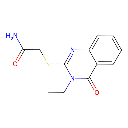 2-[(3-Ethyl-4-oxo-3,4-dihydroquinazolin-2-yl)sulfanyl]acetamide structure