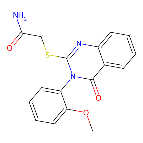 2-{[3-(2-Methoxyphenyl)-4-oxo-3,4-dihydroquinazolin-2-yl]sulfanyl}acetamide structure