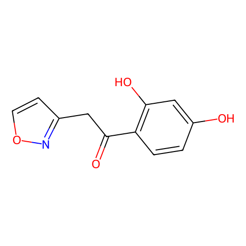 1-(2,4-Dihydroxyphenyl)-2-(1,2-oxazol-3-yl)ethanone structure